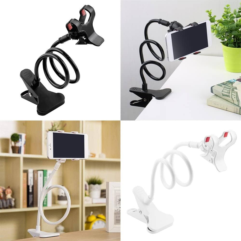 360° Rotating Flexible Mobile Phone Stand Holder with Strong Grip – Lazy Snake Bedside Phone Mount