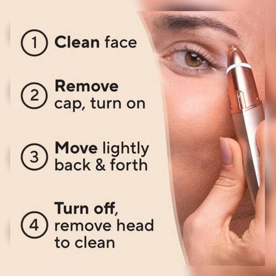 Flawless Eyebrow Hair Remover Pen – Rechargeable Precision Trimmer for Perfect Brow Shaping