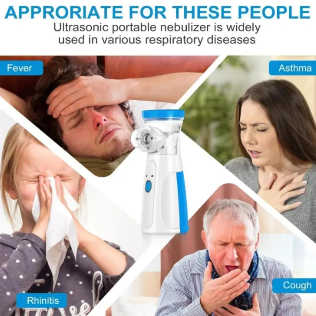 Health Needs Portable Mesh Nebulizer – Quiet & Fast Respiratory Inhalation Device