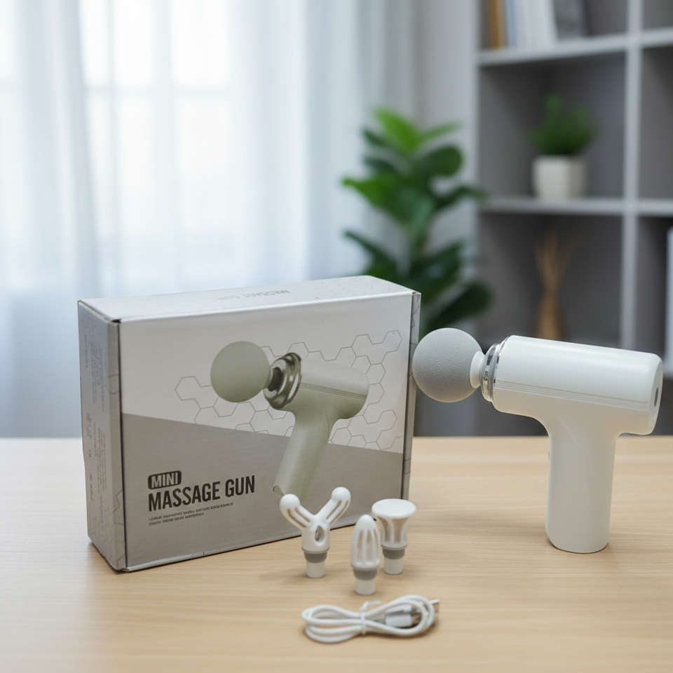 Mini Massage Gun Portable – Deep Tissue Muscle Massager for Pain, Recovery & Relaxation