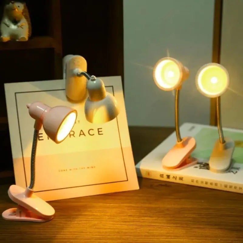 Mini LED Book Reading Lamp – 360° Adjustable Clip-On Desk Light, Eye-Friendly & Portable, Perfect Gift for Book Lovers