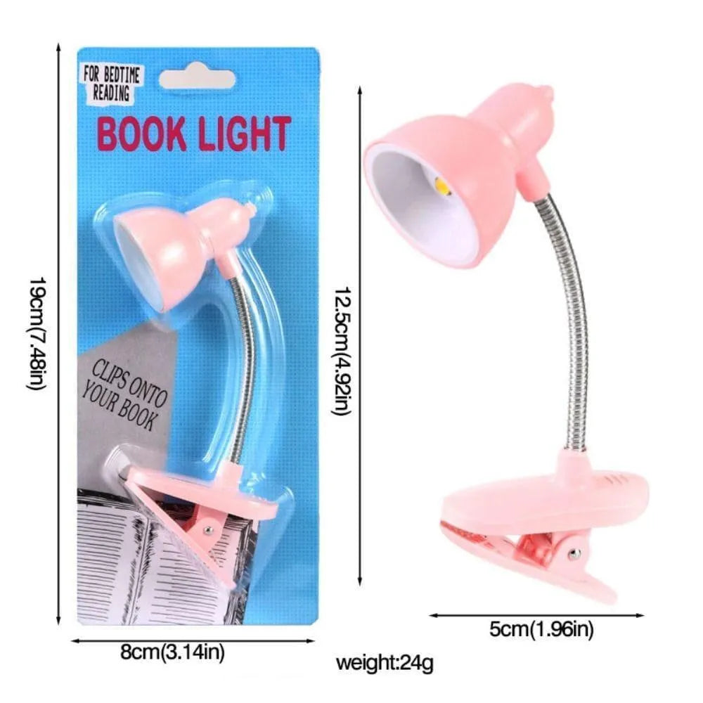 Mini LED Book Reading Lamp – 360° Adjustable Clip-On Desk Light, Eye-Friendly & Portable, Perfect Gift for Book Lovers