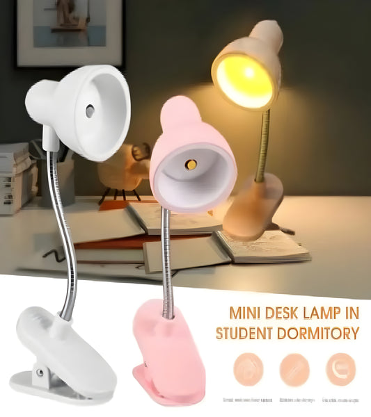 Mini LED Book Reading Lamp – 360° Adjustable Clip-On Desk Light, Eye-Friendly & Portable, Perfect Gift for Book Lovers