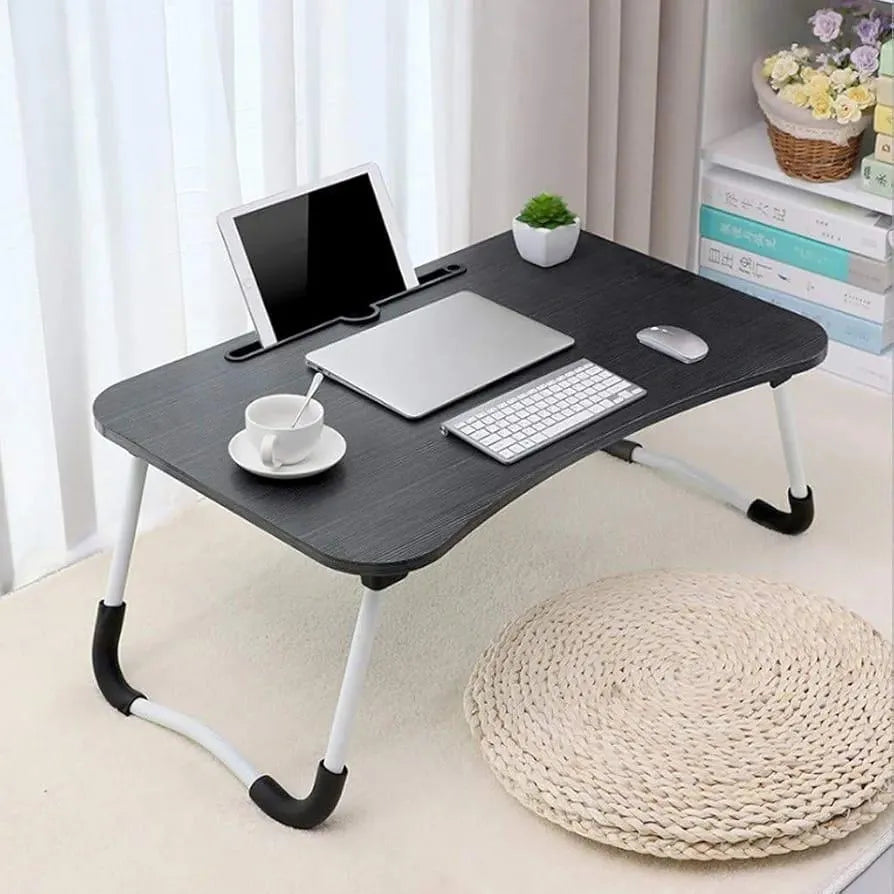 “Portable Foldable Wooden Laptop Table – Bed & Dorm Desk”